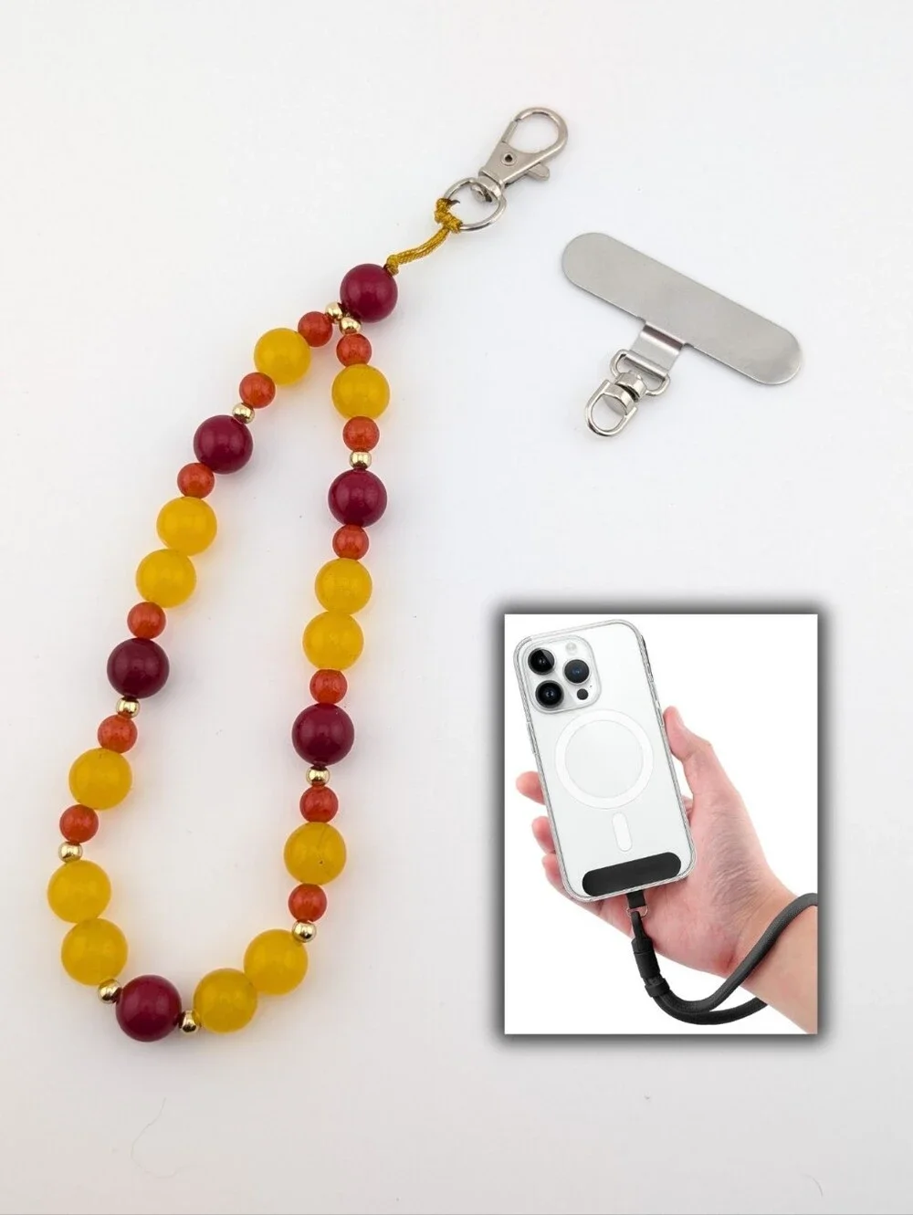 NWT Phone Lanyard/ Key Chain Bracelet Wrist Strap - Virginia Tech, VT, Hokies